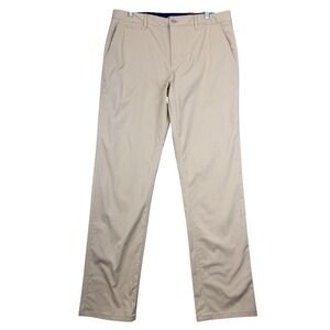 Johnnie-O Pants Mens 33x30 Beige Prep-Formance Stretch Chino Casual Golf